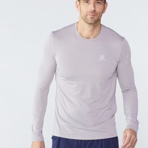 Salomon XA Long Sleeve T Shirt, Alloy Heather, Size Medium, NWOT